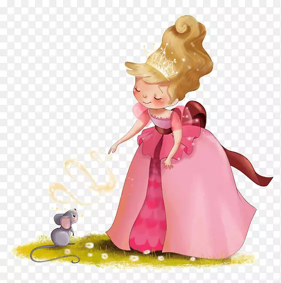 盐渍黄油绘画插图-公主和老鼠