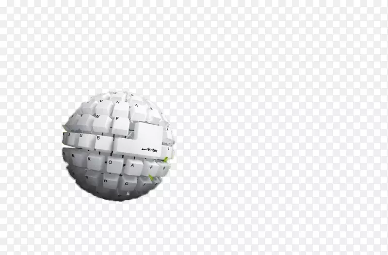 高尔夫球球体图案.由电脑键盘组成的球体