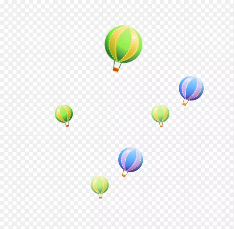 热气球下载-绿色简单热气球漂浮材料