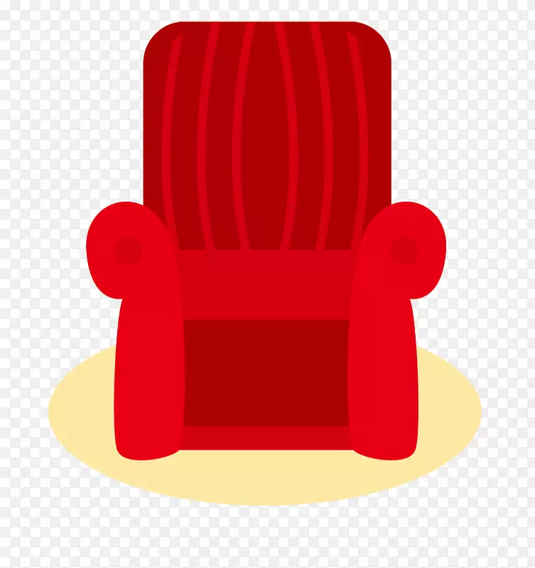 文字椅红色插图-红色扶手椅