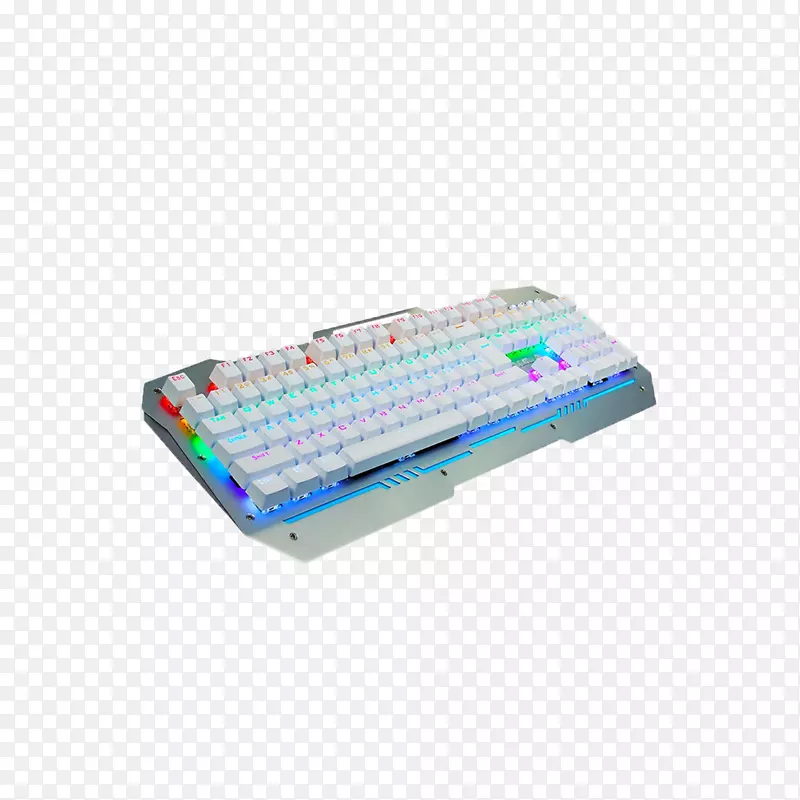 电脑键盘背光电脑鼠标游戏键盘白色彩色机械键盘免费图片