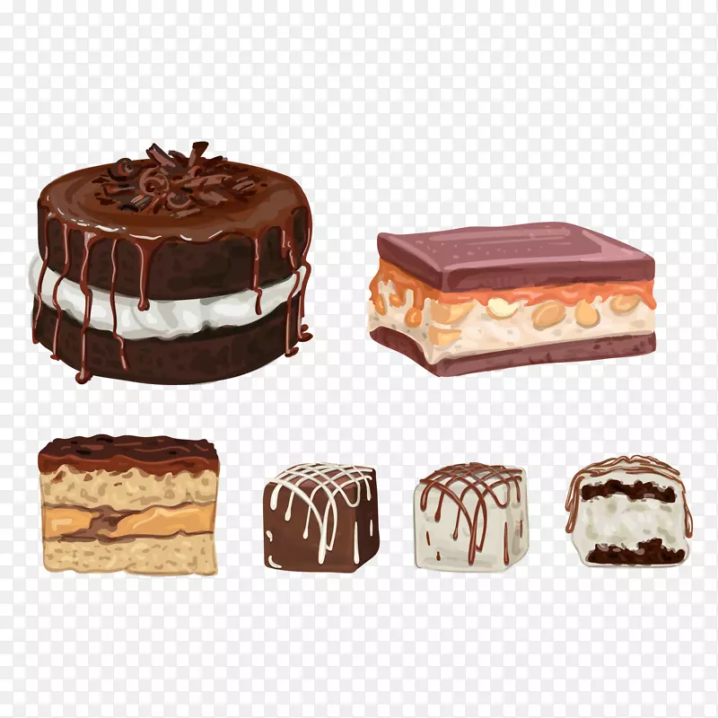 巧克力松露巧克力蛋糕巧克力布朗尼蛋糕生日蛋糕三明治蛋糕