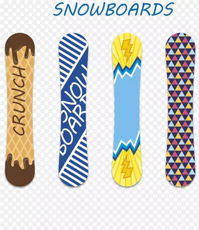 滑雪、滑雪板、冬季运动.彩色滑雪板