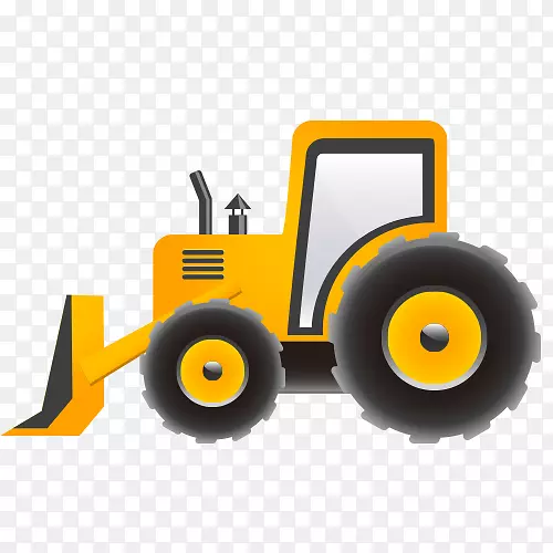 Mahindra&Mahindra拖拉机挂牌贴纸-小铲卡通车