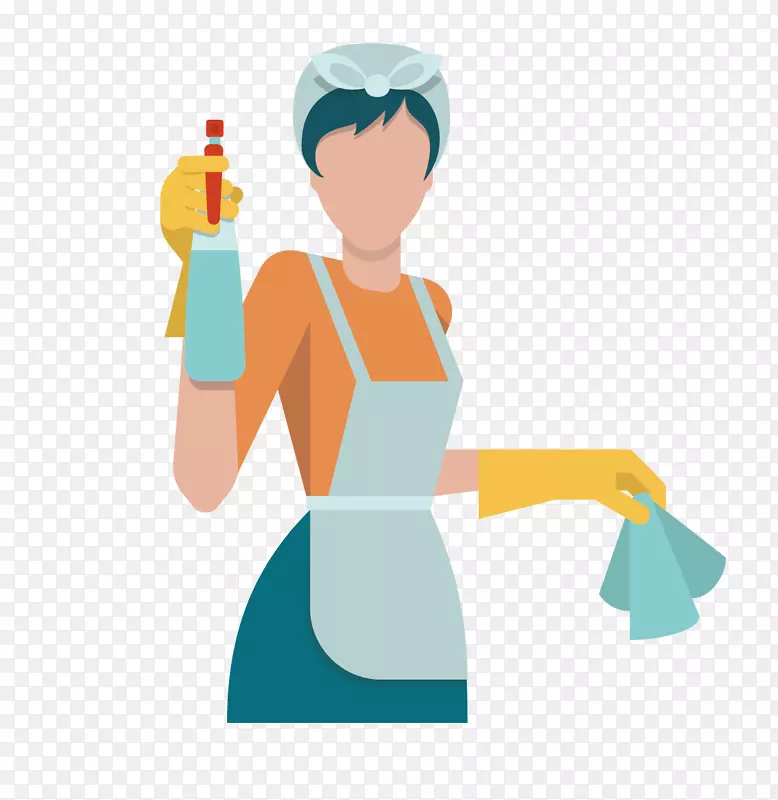 清洁图标-平装厨房女
