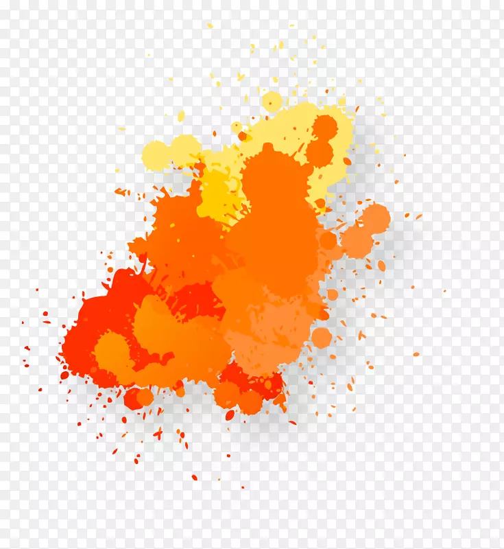 橙色水彩画.橙色水彩画水滴