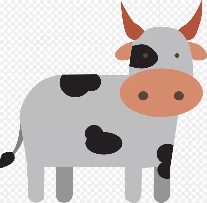牛马剪贴画-简单牛