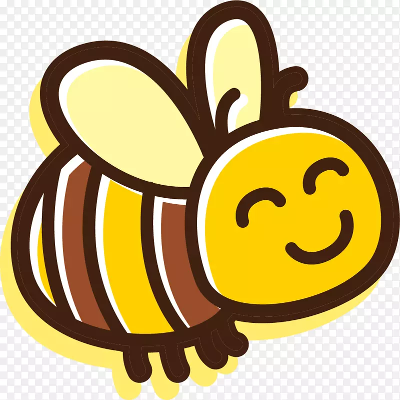 蜜蜂亚洲黄蜂插图-可爱的蜜蜂毒液