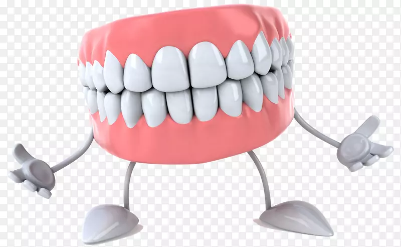 牙龈、牙齿、牙科假牙、卡通牙齿和牙龈