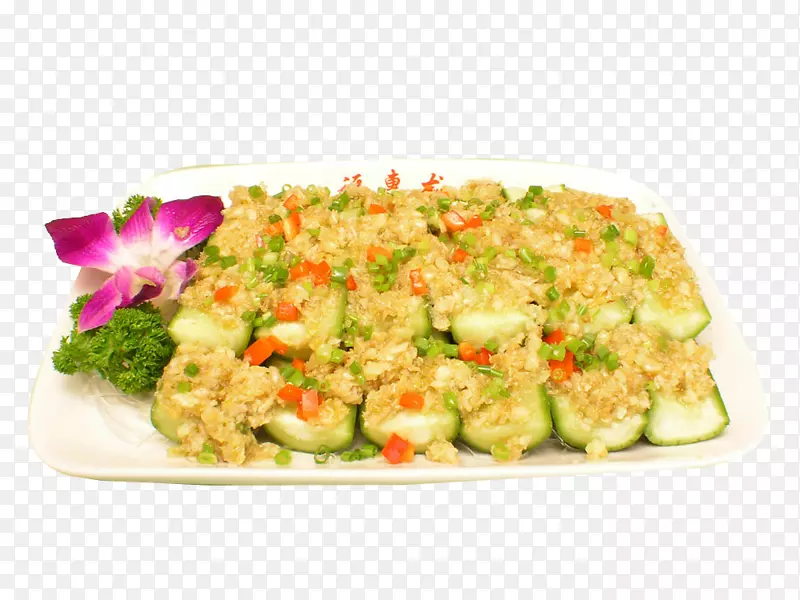添加素食料理、亚洲菜、菜、肉-一种肉馅葫芦图片材料。