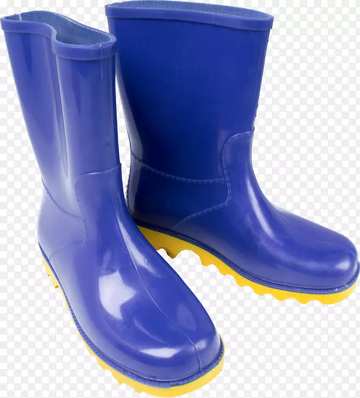 惠灵顿皮靴剪贴画-深蓝色雨靴