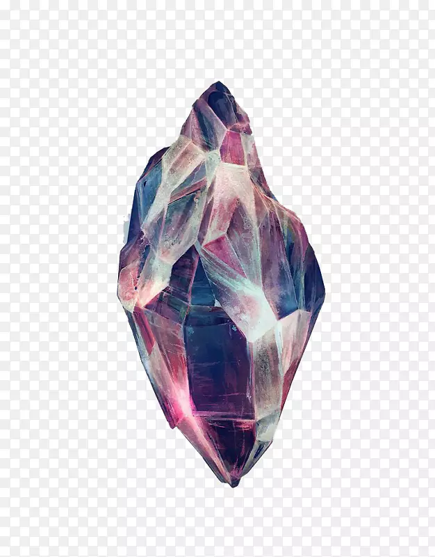 水彩画插图-科幻钻石