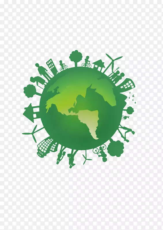 绿色经济循环经济能源危机-绿色地球