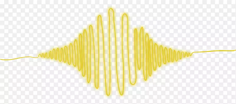 文字图形设计插图.黄色声波曲线PNG图像