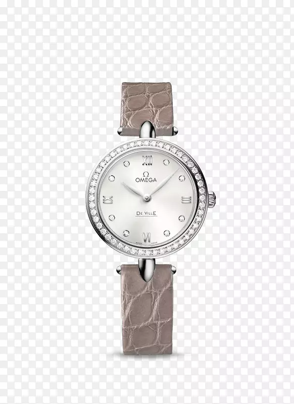 欧米茄手表同轴变速箱石英钟骆驼欧米茄手表女式钻石表