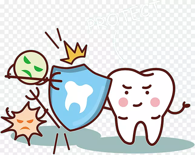 牙釉质牙科龋齿卡通牙医牙齿