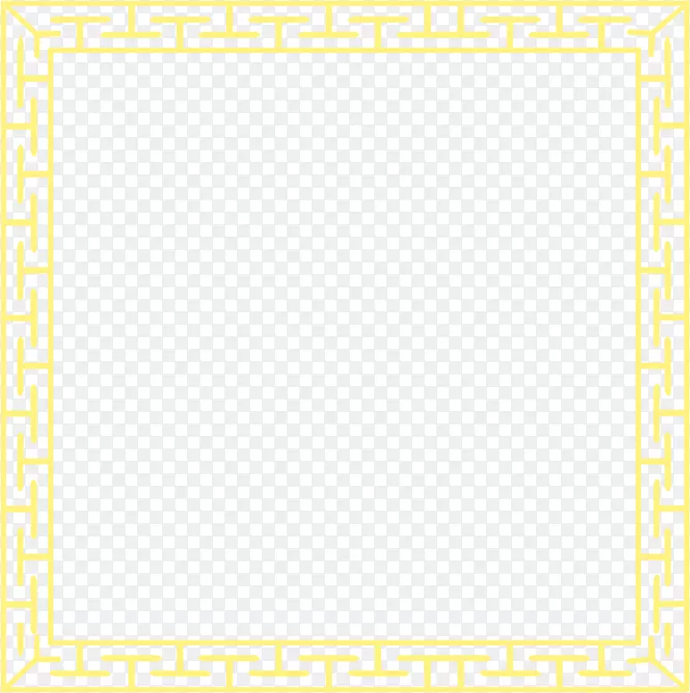 黄色区域图案-创意金框图案边框