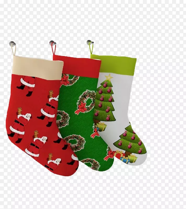 圣诞老人圣诞长袜圣诞装饰圣诞树圣诞长筒袜