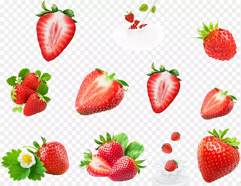 草莓味牛奶图标-草莓果