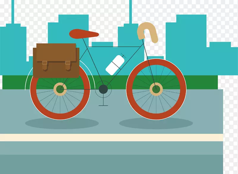 平面设计自行车插图.道路自行车插图