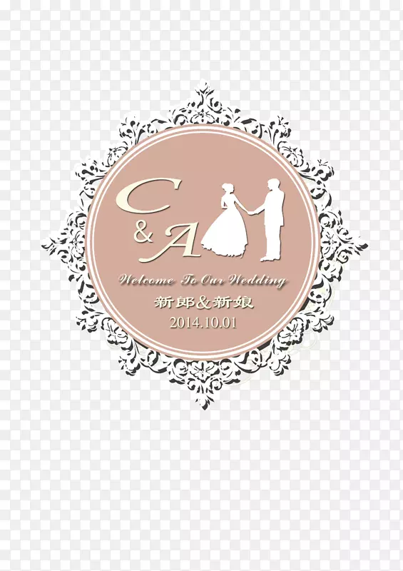 婚礼标志下载-婚礼欢迎卡