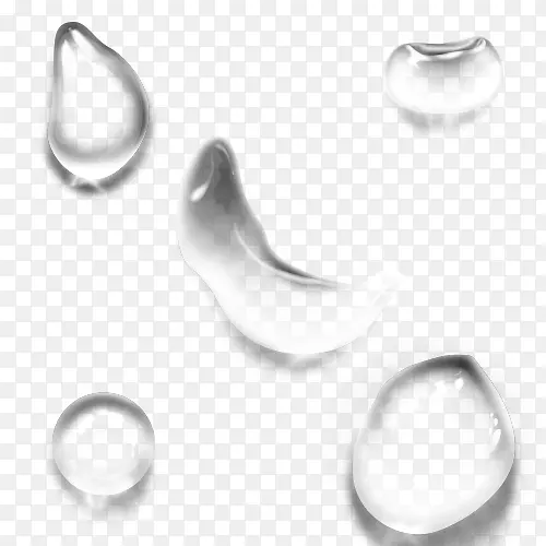 透明和半透明滴夹艺术.透明水滴