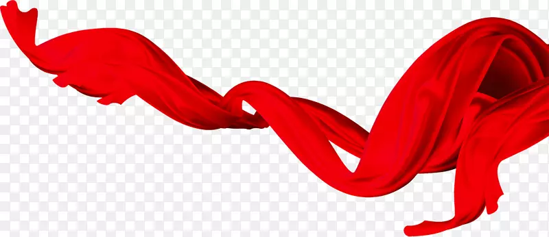 红丝带透明织物-红色缎子