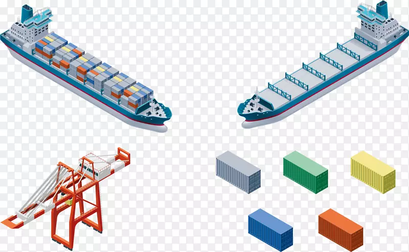 多式联运集装箱船舶港口货轮起重机装运港口集装箱