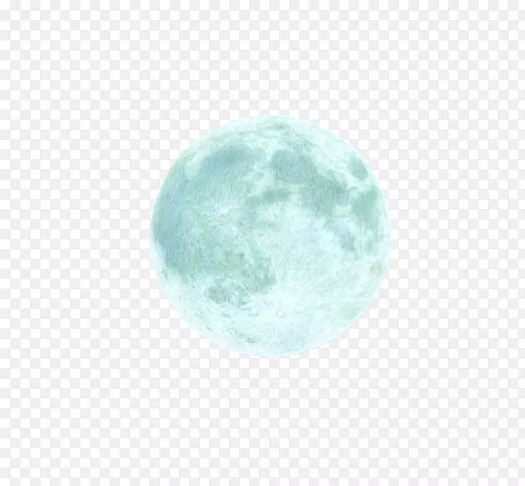 圆天空电脑壁纸-淡蓝色月亮
