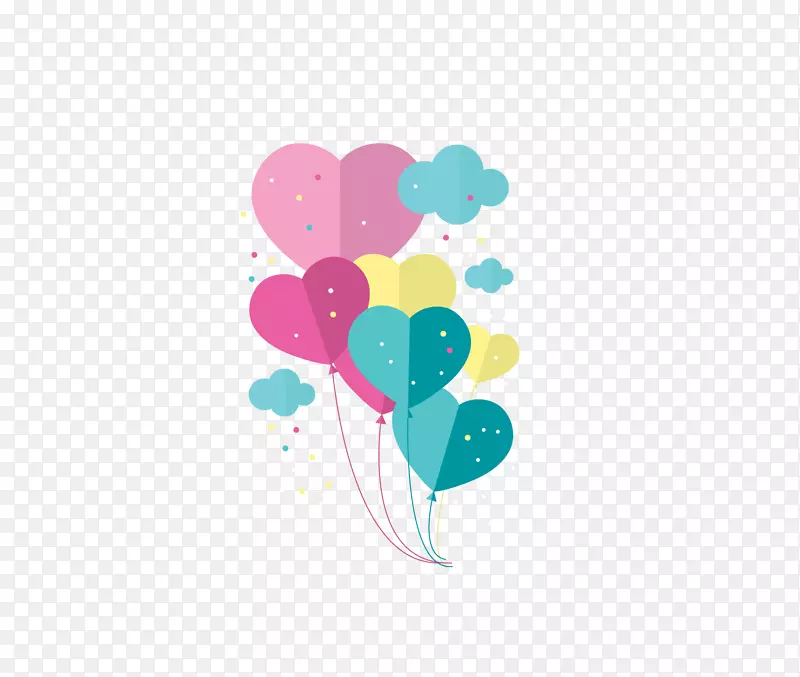 气球颜色心形气球图标