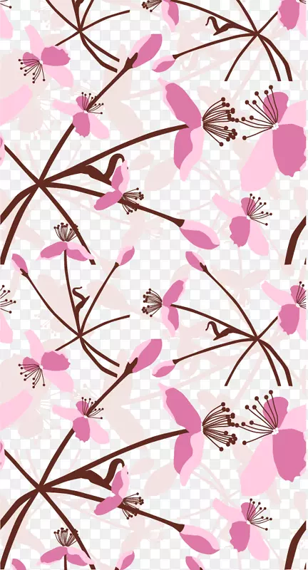 粉红插画-桃红色材料