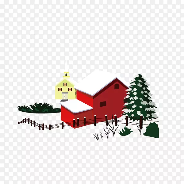 圣诞节雪屋冬天-圣诞老人，冬天，房子