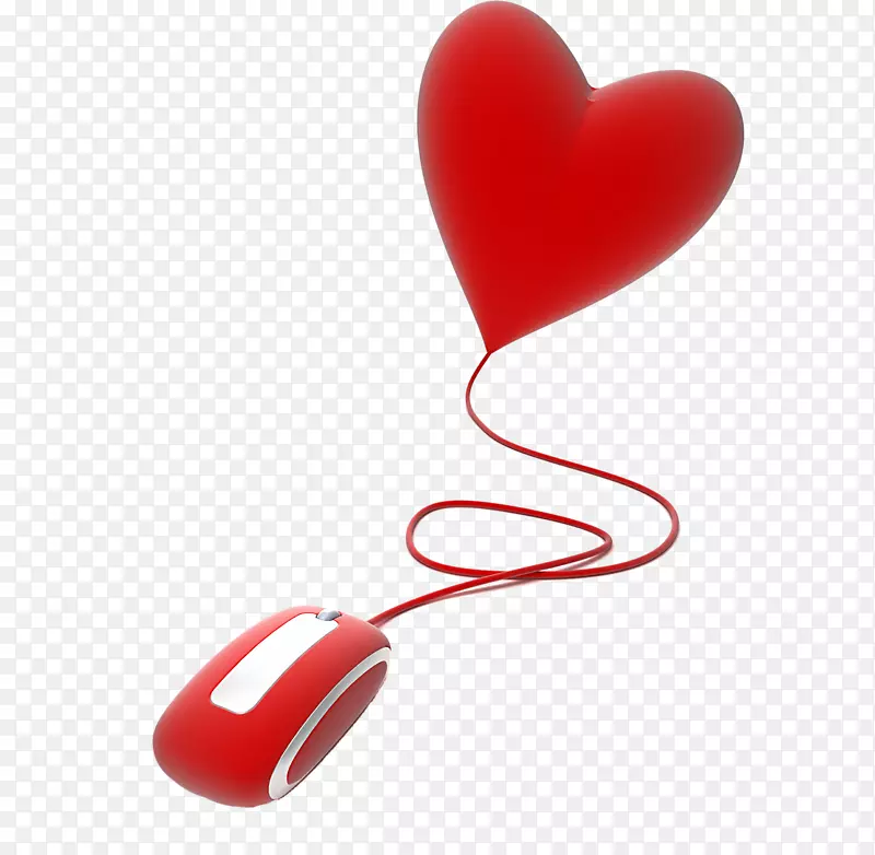电脑鼠标爱心情人节-鼠标