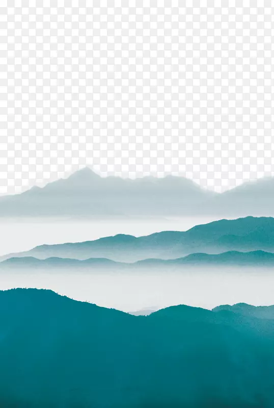 天空角壁纸-山与雾