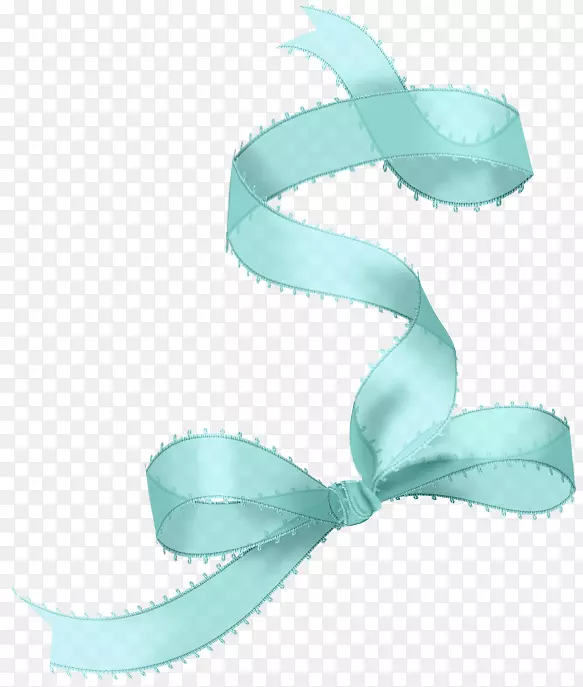 彩带礼品夹艺术-薄荷绿蝴蝶结带浮动材料