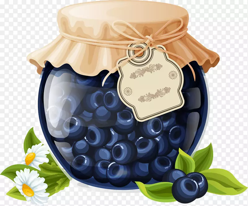 明胶甜点水果保存黑莓夹艺术蓝莓酒