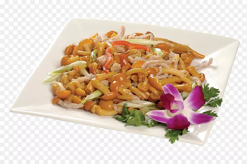 菜，泰国菜，胡椒牛排，家用猪，快餐.骑士切丝蘑菇