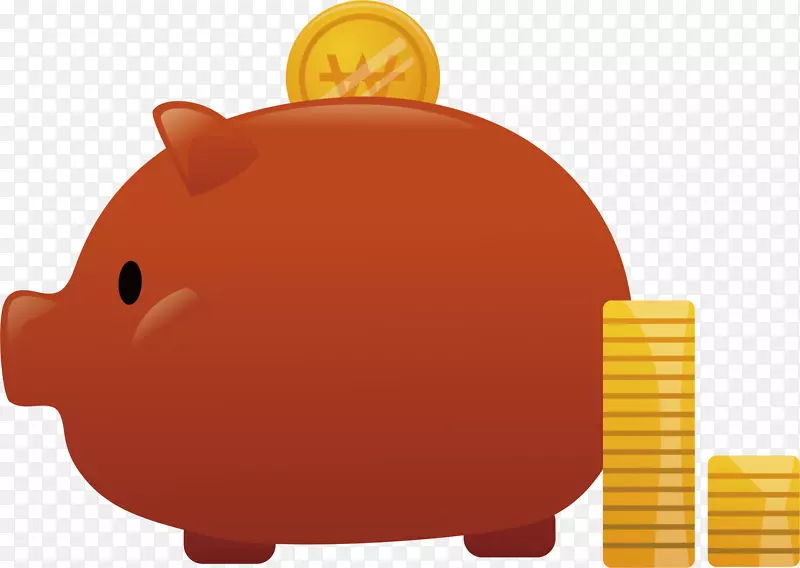 国内猪钱储蓄罐钱币载体材料储蓄罐PNG