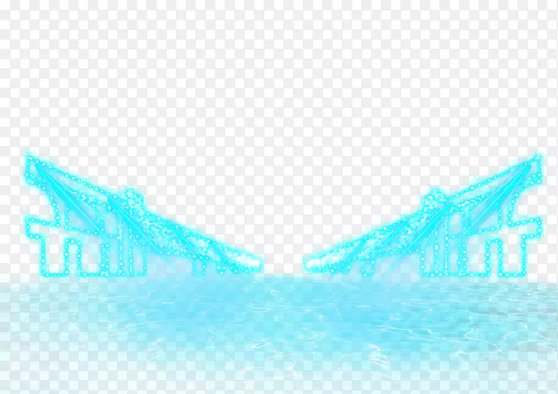 蓝色文字图形设计插图-长江大桥