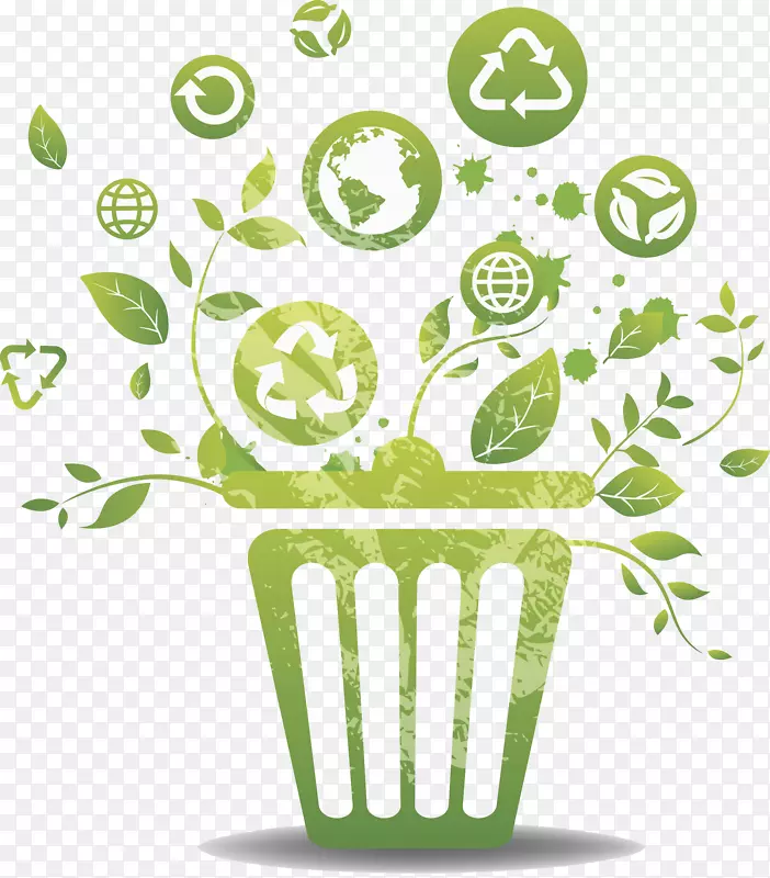 环保废物容器废物分类回收-环保垃圾桶