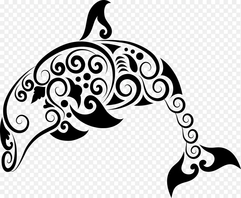 绘制动物毛刺图案-鲸