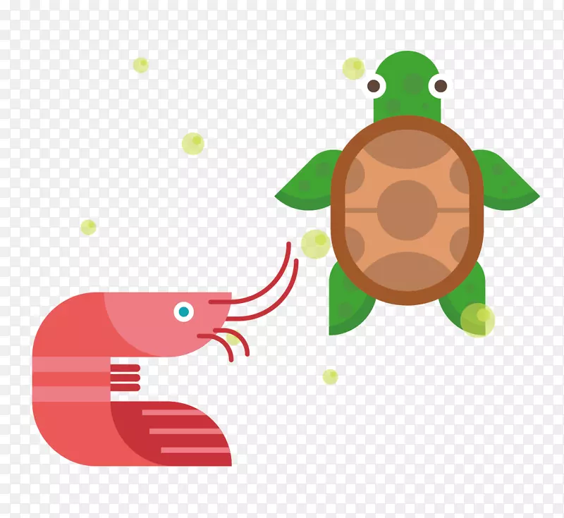 图标设计图标-卡通海龟和龙虾