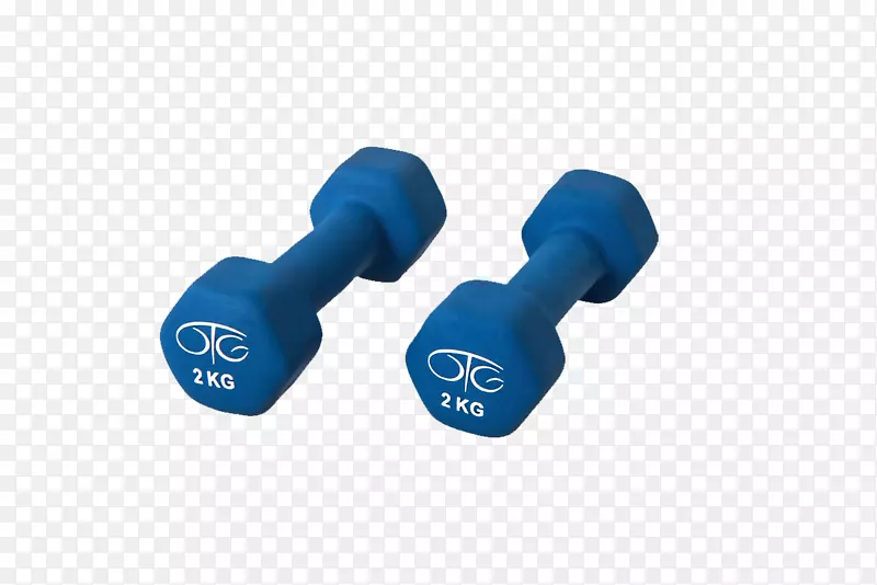 体育锻炼、体育健身、理疗、减肥、健康.蓝色哑铃
