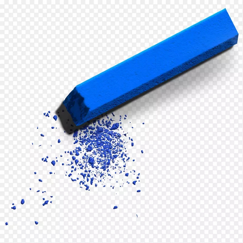 学校用品剪贴画-蓝色粉笔