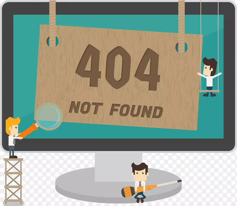 http 404错误版税-免费剪贴画-绘制计算机插图