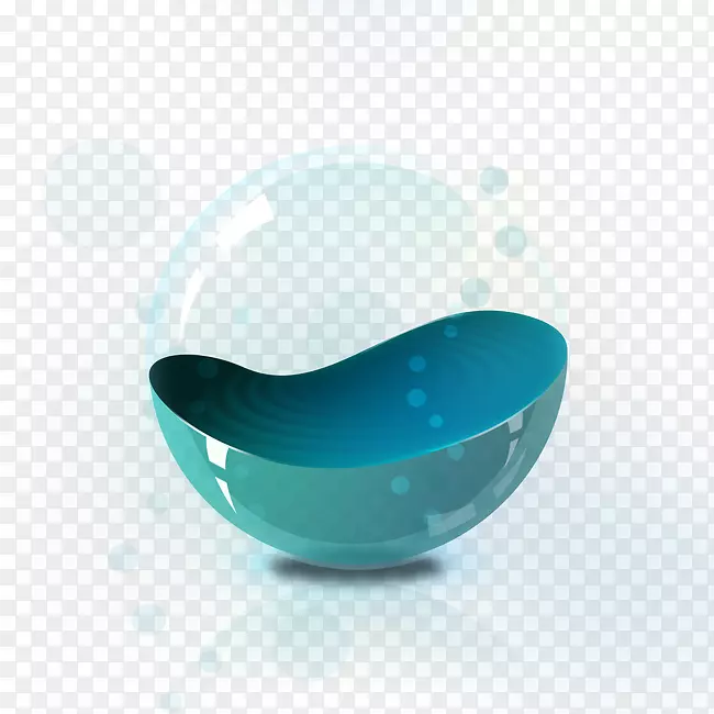 蓝色设计师泡泡玻璃球