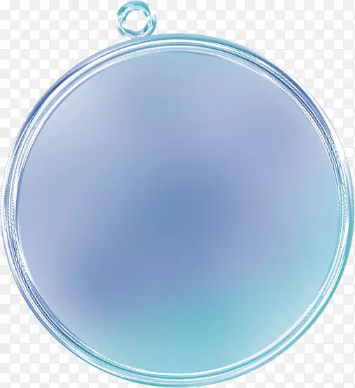 蓝色玻璃圆-小镜子