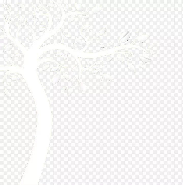 白色黑色图案-创意剪纸树
