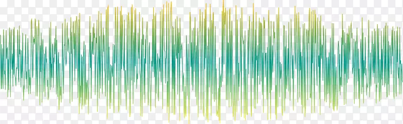 绿色天空电脑壁纸-黄色和绿色声波曲线png图片