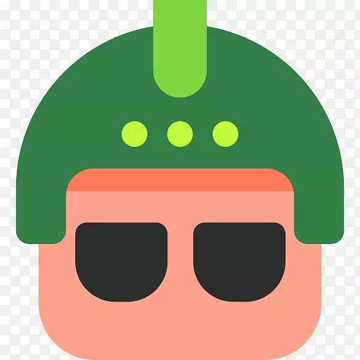 可伸缩图形剪辑艺术-绿色头盔